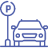 Car Parking Icon Blue